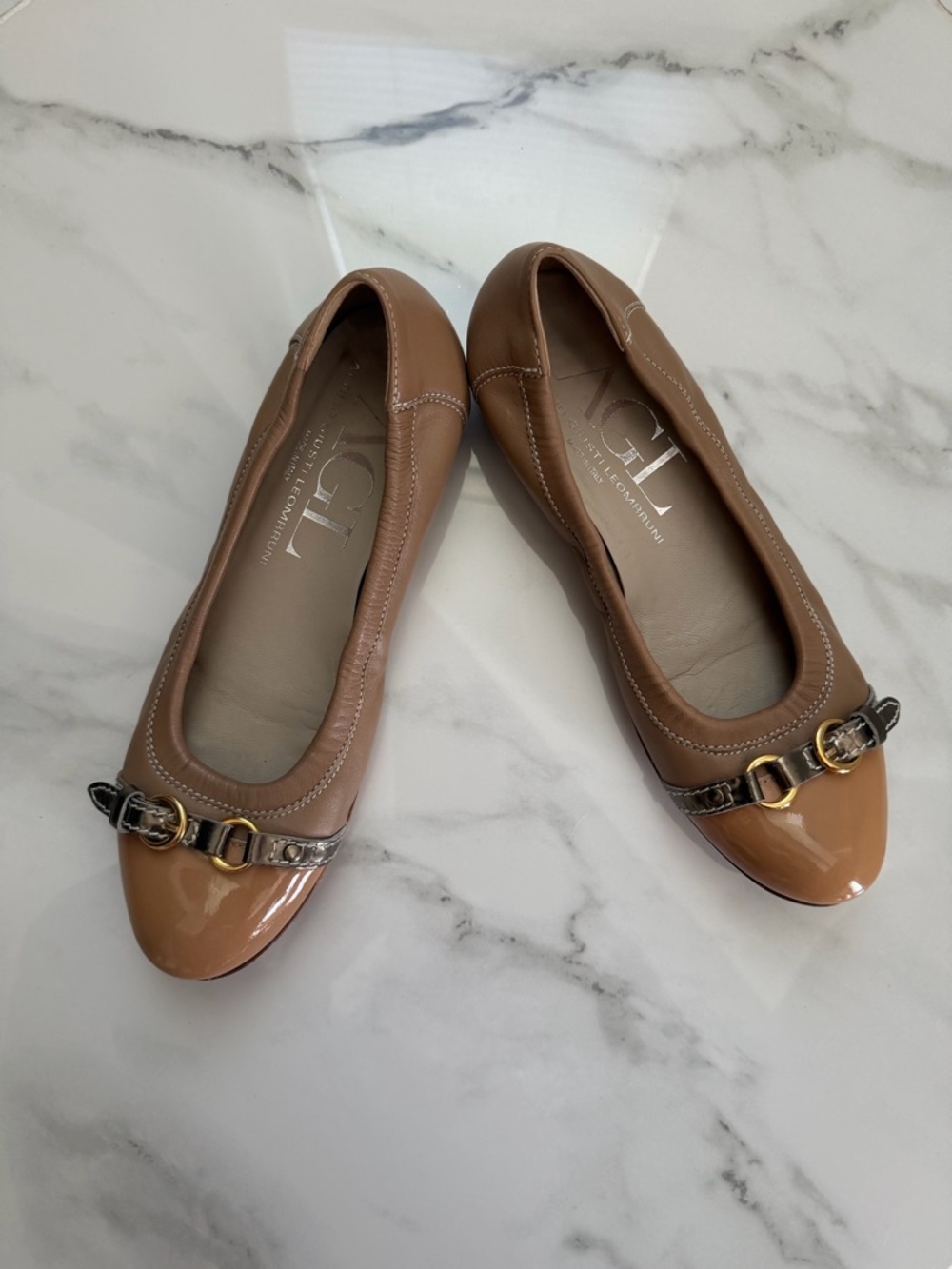 AGL Monika Cap-Toe Ballet Flats - Size 36.5 /6
